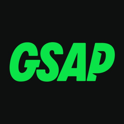 Logotyp för GSAP - GreenSock Animation Platform